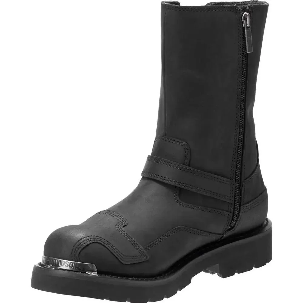 NEW Harley Davidson Stroman Motorcycle Boots Black Leather Biker Riding Mens‎